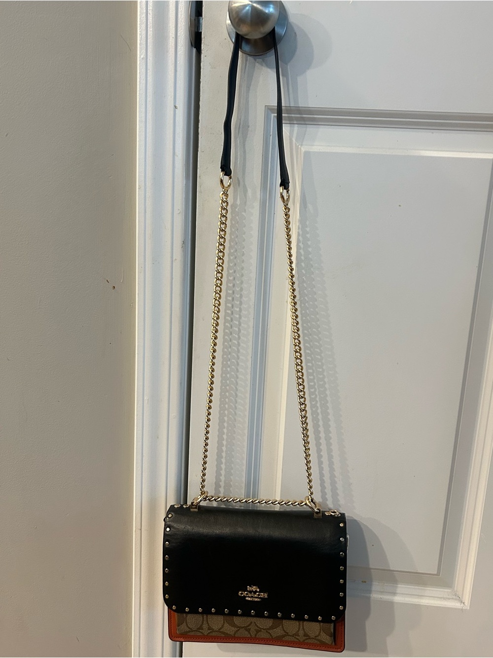 Coach Klare Crossbody in Signature Canvas with Rivets